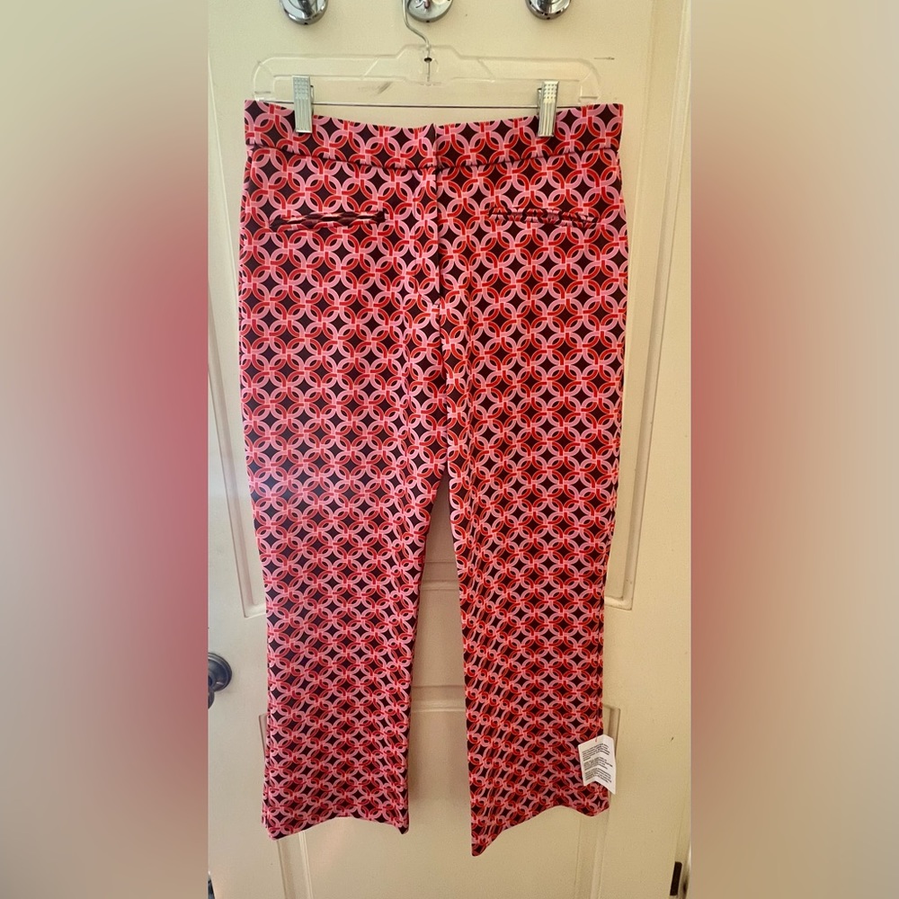 ASOS Pink and Red Patterned Pants US 10
